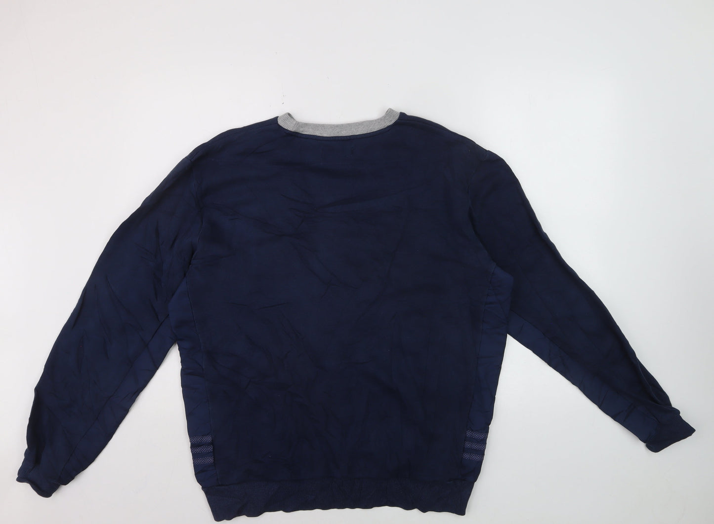Adidas Men's Blue Crew Neck Pullover Sweatshirt Size M Sportswear