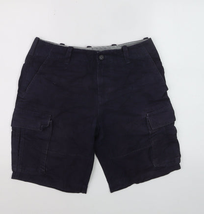 Tommy Hilfiger Men's Navy Cotton Cargo Shorts Size 34 Regular Fit