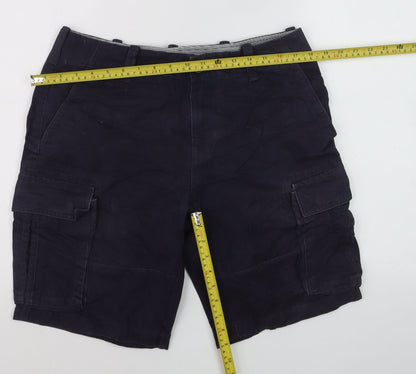 Tommy Hilfiger Men's Navy Cotton Cargo Shorts Size 34 Regular Fit