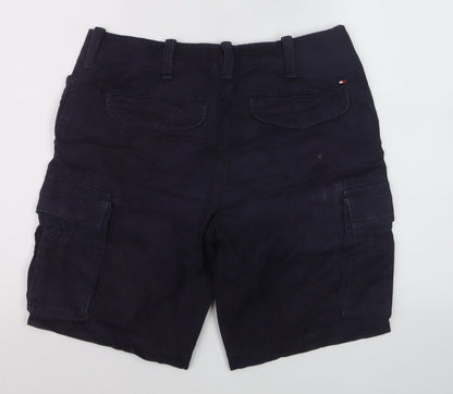 Tommy Hilfiger Men's Navy Cotton Cargo Shorts Size 34 Regular Fit