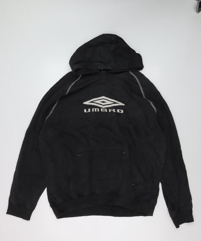 Umbro Men’s Black XL Pullover Hoodie Sports Logo Sweatshirt
