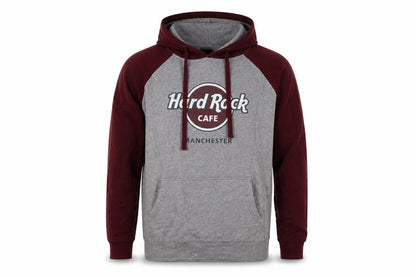 Hard Rock Cafe Manchester Men's Grey Pullover Hoodie M