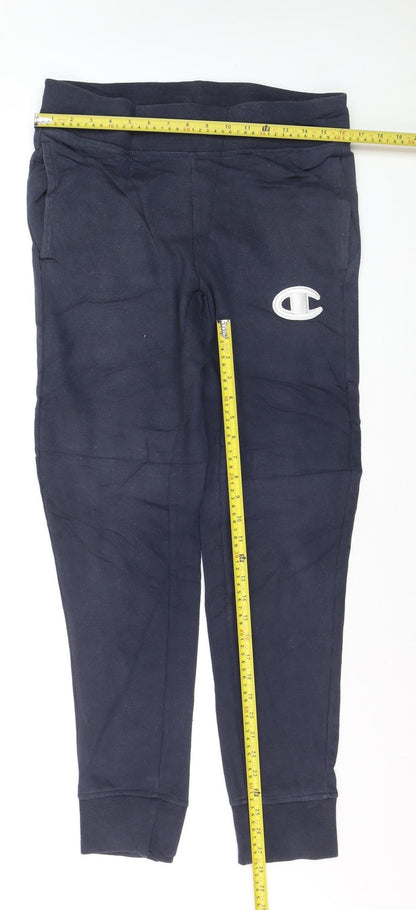 Champion Mens Blue L Jogger Trousers Fleece Regular Fit Activewear