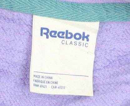 Reebok Classic Women's Purple 1/4 Zip Sweatshirt Size S