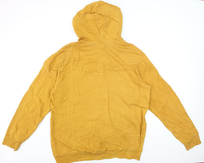 Reebok Men’s Yellow XL Pullover Hoodie with Logo Pocket
