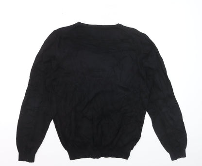 Hugo Boss Men’s Black Wool Crew Neck Pullover Jumper Size S
