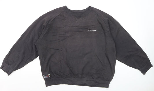 Umbro Men's Black XL Pullover Sweatshirt Crew Neck Sports Top
