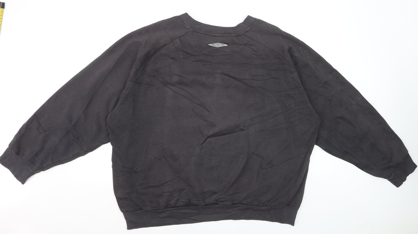 Umbro Men's Black XL Pullover Sweatshirt Crew Neck Sports Top