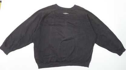 Umbro Men's Black XL Pullover Sweatshirt Crew Neck Sports Top