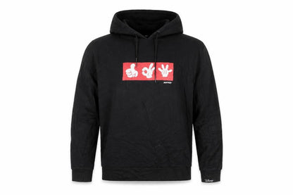 Disney Men's Black Hoodie Mickey Graphic Print Pullover M