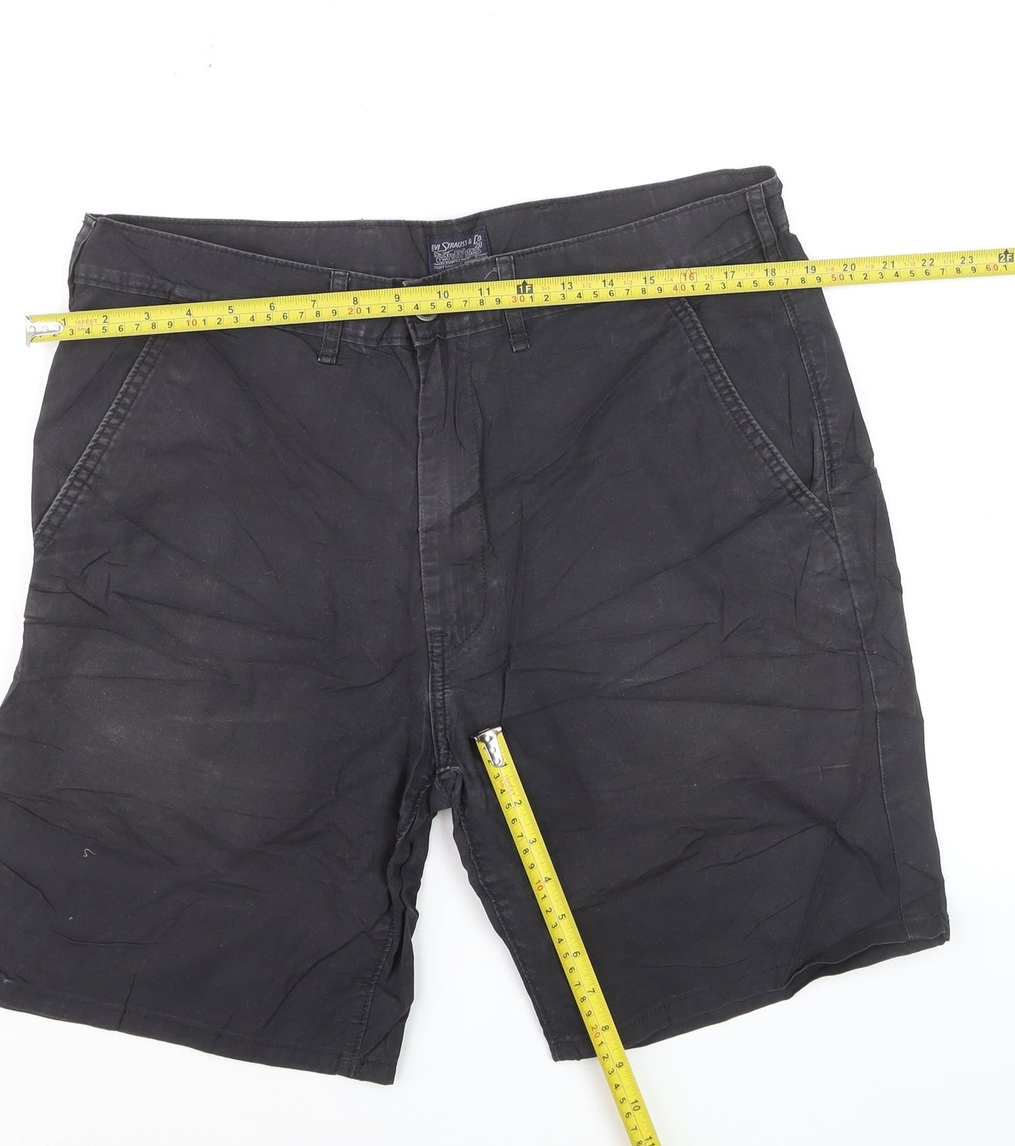 Levi Strauss & Co Men's Black Chino Shorts Size L W34 Regular Fit