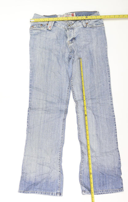 Diesel Women Blue Bootcut Jeans Size 30 Regular Fit Denim