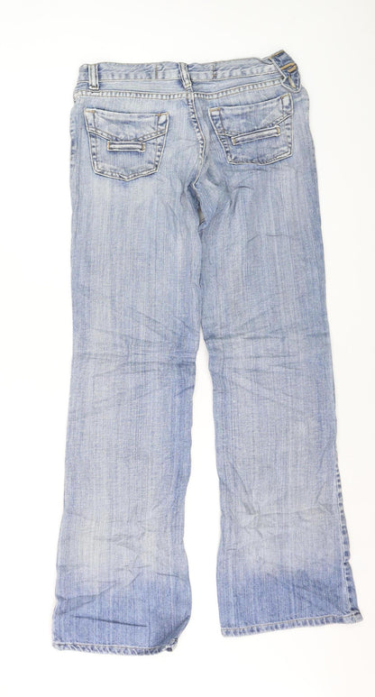 Diesel Women Blue Bootcut Jeans Size 30 Regular Fit Denim