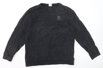 Reebok Men Black L Pullover Sweatshirt Crew Neck Classic Logo