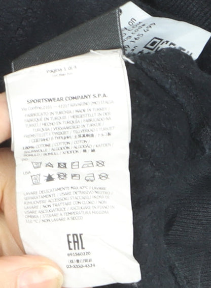 Stone Island Men's Black Cotton Full Zip Hoodie M Excellent