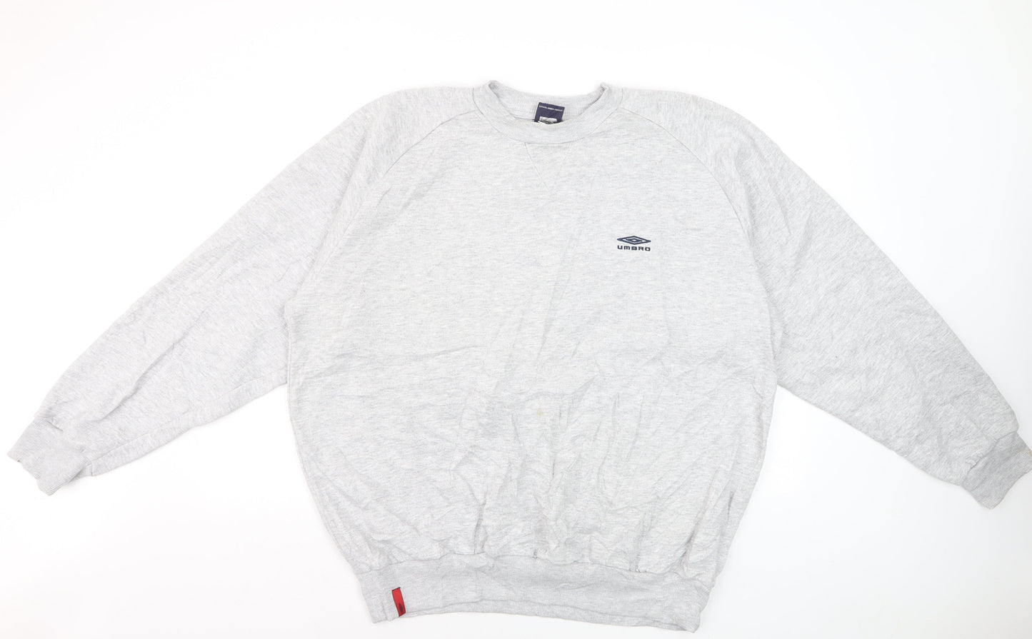 Umbro Mens Grey XXL Crew Neck Pullover Sweatshirt Classic Style