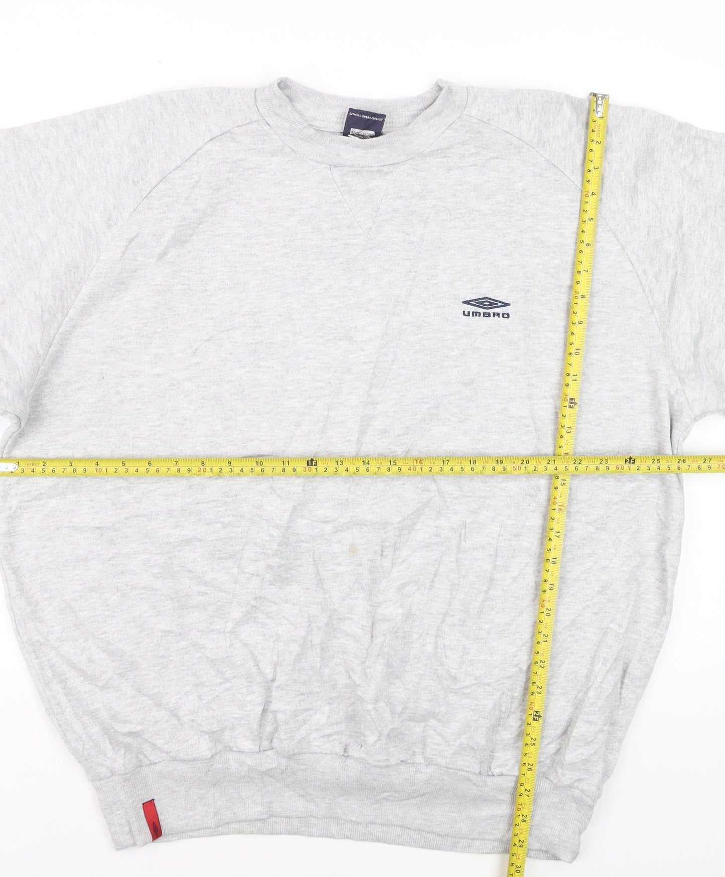 Umbro Mens Grey XXL Crew Neck Pullover Sweatshirt Classic Style
