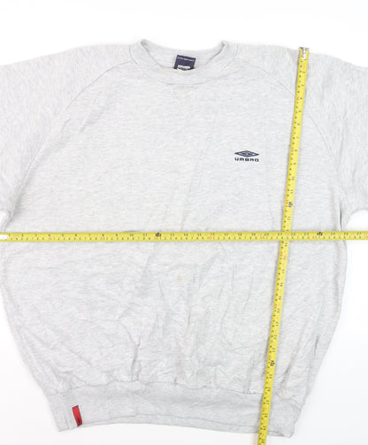 Umbro Mens Grey XXL Crew Neck Pullover Sweatshirt Classic Style