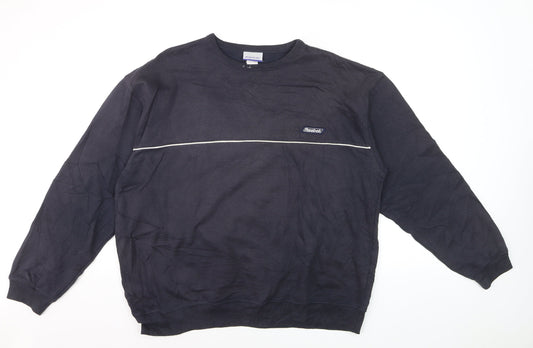Reebok Men's Black L Pullover Crew Neck Sweatshirt