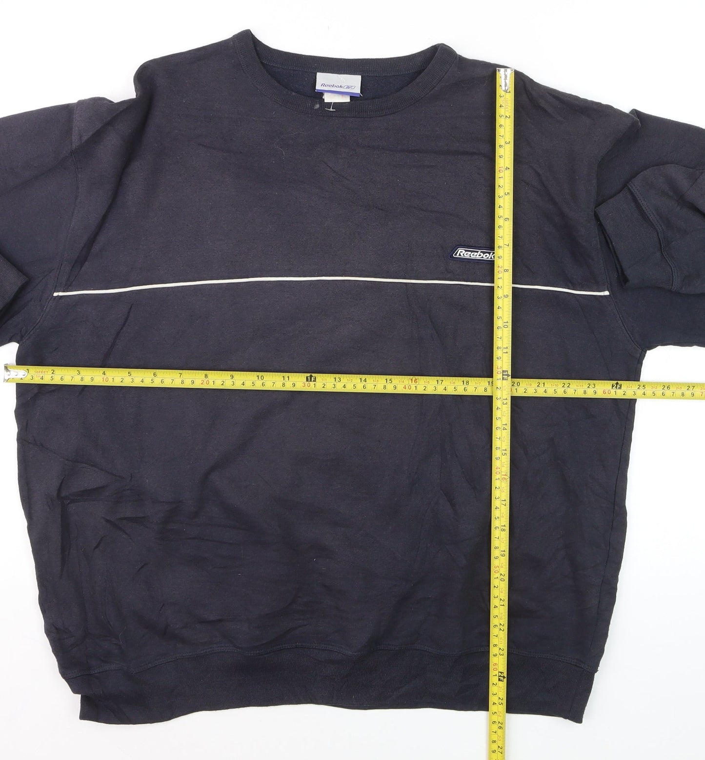 Reebok Men's Black L Pullover Crew Neck Sweatshirt