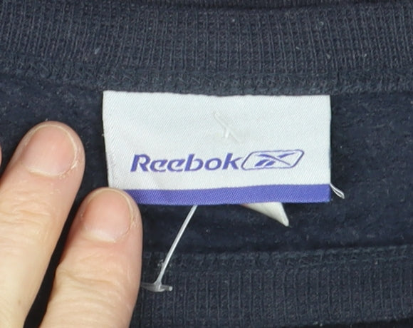 Reebok Men's Black L Pullover Crew Neck Sweatshirt