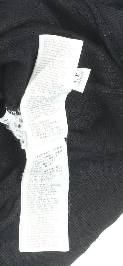 C.P. Company Men's Black Crew Neck Sweatshirt Size L Cotton Casual