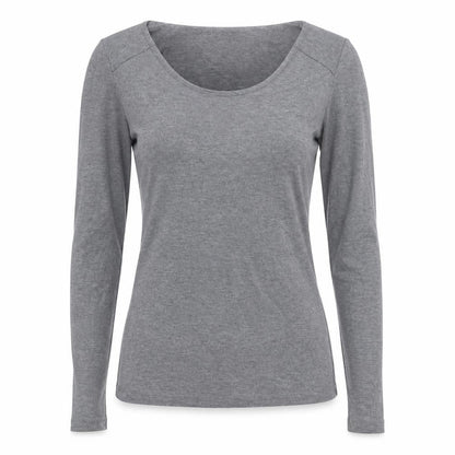 Karen Millen Women’s Grey Long Sleeve Jersey Scoop Neck Top Size 6