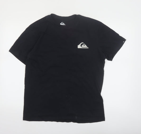 Quiksilver Men's Black Regular Fit Cotton Short Sleeve T-Shirt M