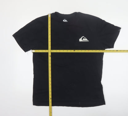 Quiksilver Men's Black Regular Fit Cotton Short Sleeve T-Shirt M