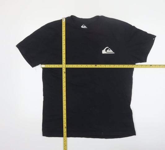 Quiksilver Men's Black Regular Fit Cotton Short Sleeve T-Shirt M