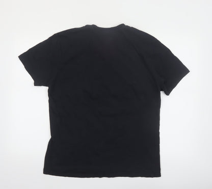 Quiksilver Men's Black Regular Fit Cotton Short Sleeve T-Shirt M