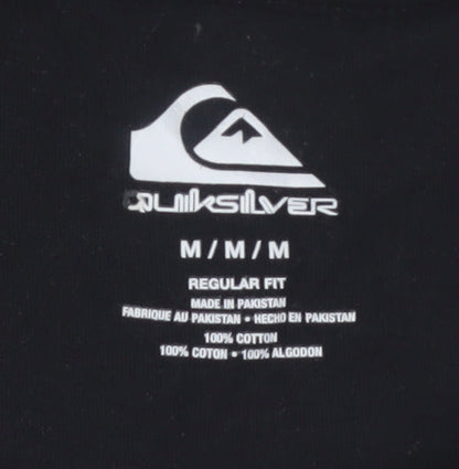 Quiksilver Men's Black Regular Fit Cotton Short Sleeve T-Shirt M