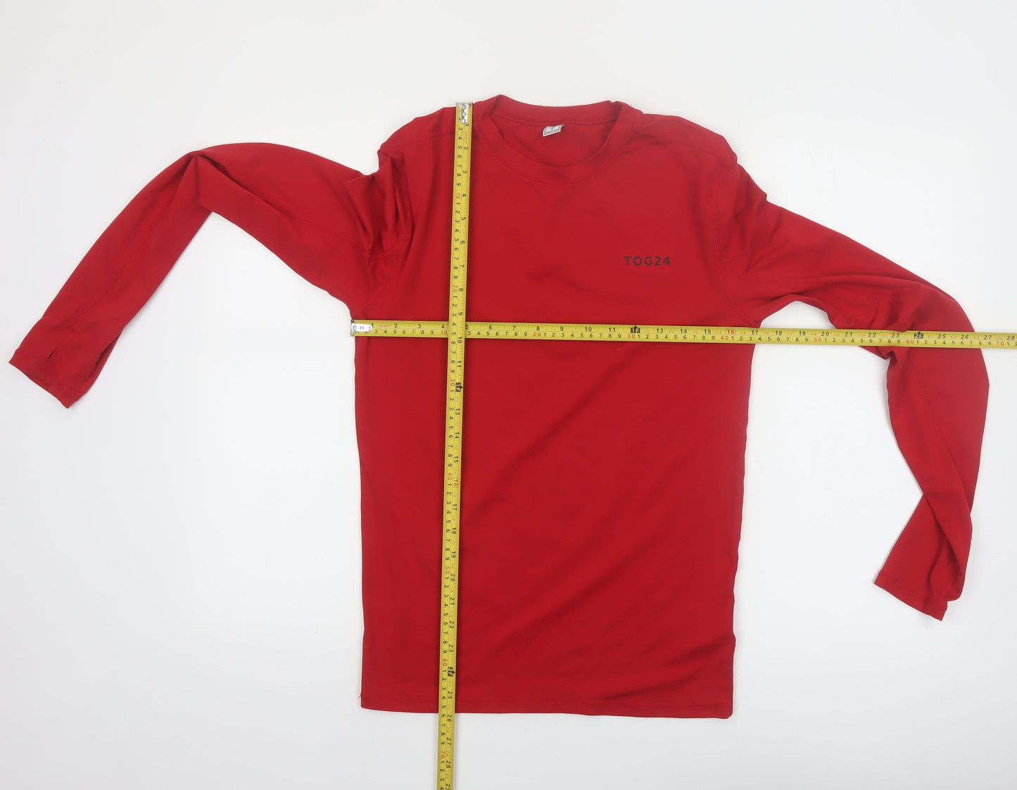 TOG24 Men's Red Long Sleeve Athletic T-Shirt Size S