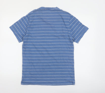 Levi's Men's Blue Striped Cotton Crew Neck T-Shirt Size M