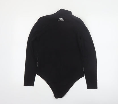 Umbro Women's Black Long Sleeve Stretch Logo Bodysuit L