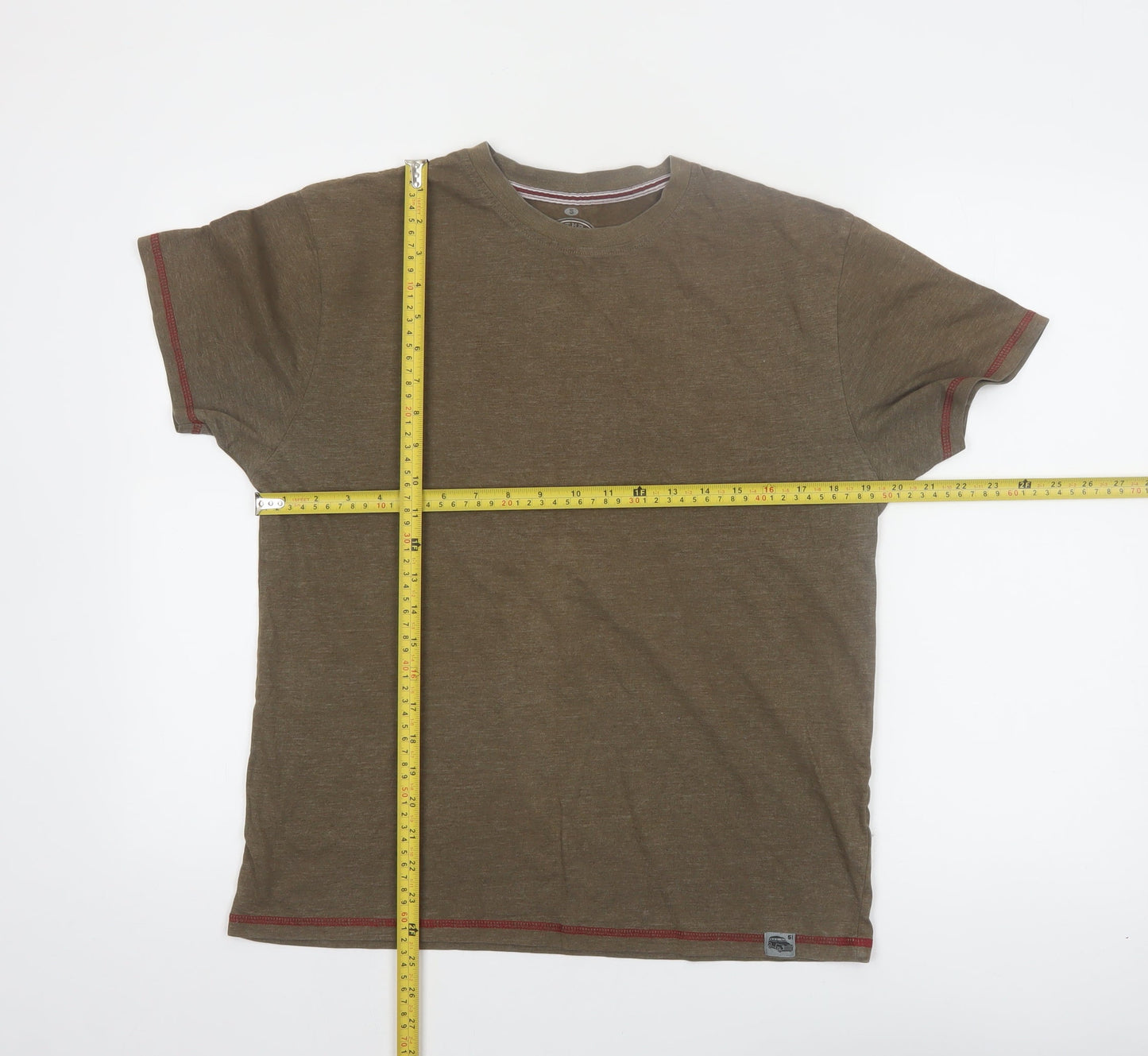 Red Thread Premium 51 Men's Brown Crew Neck Short Sleeve T-Shirt Size S