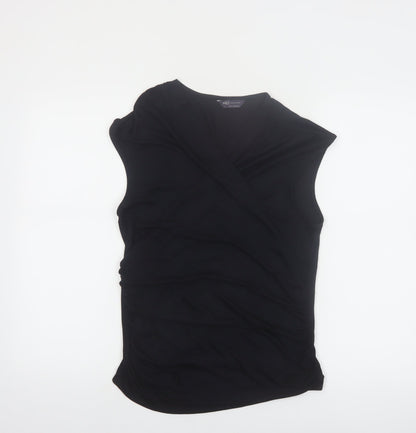 Marks and Spencer Women’s Black Wrap Sleeveless Blouse Size 12