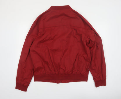 Bexleys Men's Red Bomber Jacket Size 42 Regular Fit Full Zip