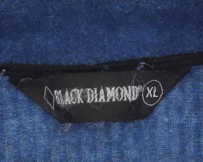 Black Diamond Women Blue Fair Isle Fleece Jacket XL Winter Casual