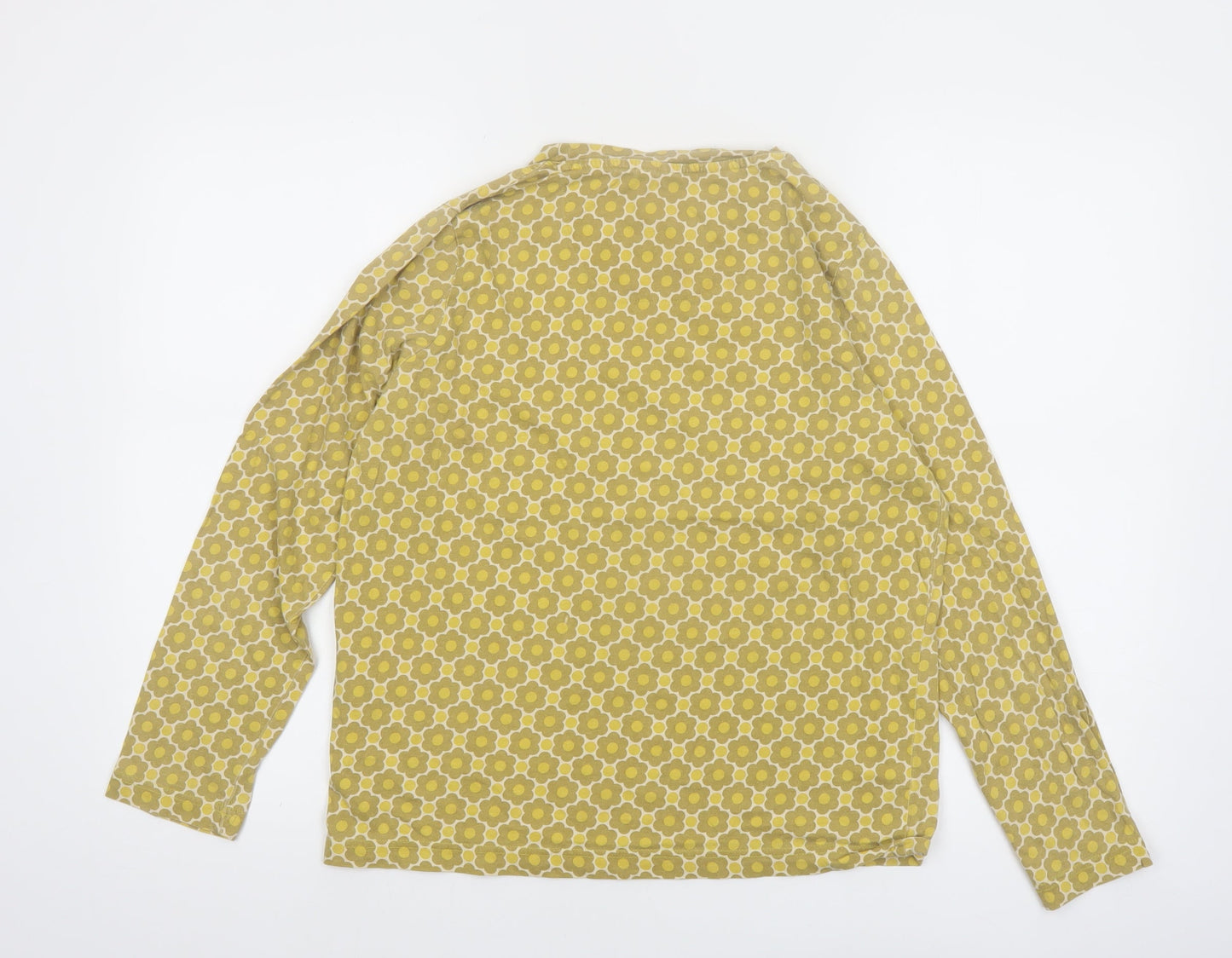 Regatta Women Yellow Floral Cotton Long Sleeve Blouse UK14