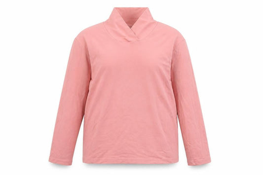 Cotton Traders Women’s Pink Long Sleeve Roll Neck Cotton Top Size 18