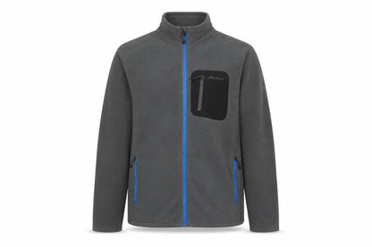 Eddie Bauer Men's Grey Fleece Full Zip Jacket Size L Outdoor Lightweight