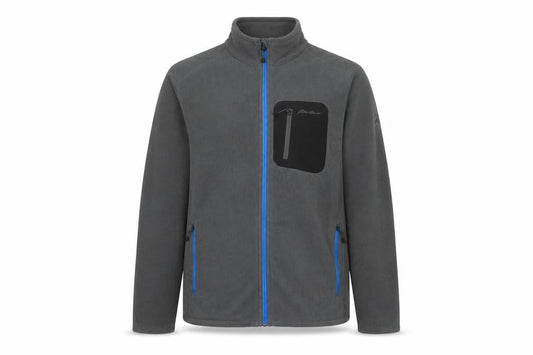 Eddie Bauer Men's Grey Fleece Full Zip Jacket Size L Outdoor Lightweight