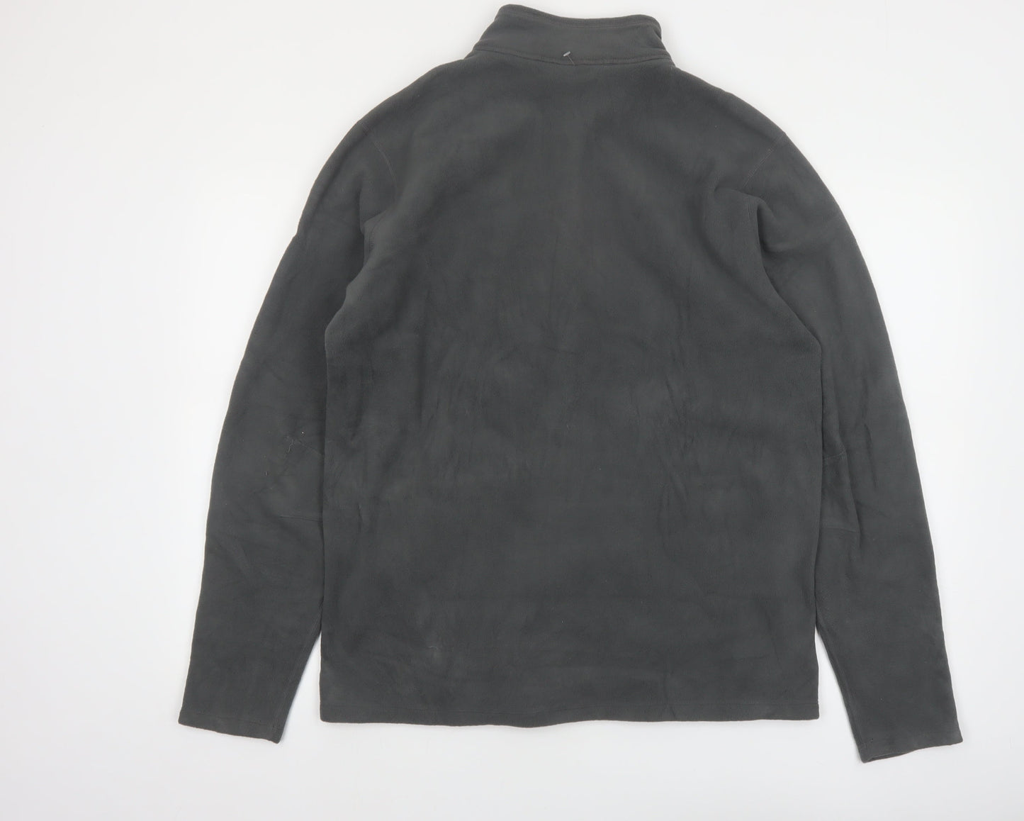 Eddie Bauer Men's Grey Fleece Full Zip Jacket Size L Outdoor Lightweight
