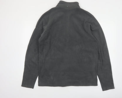Eddie Bauer Men's Grey Fleece Full Zip Jacket Size L Outdoor Lightweight