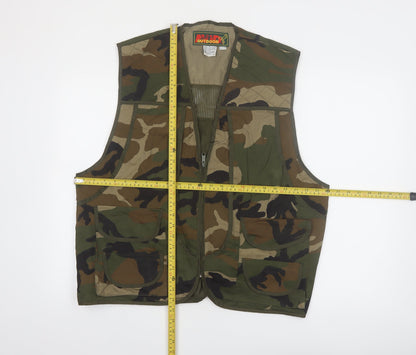 Avid Outdoor Men's Multicoloured Camouflage Cotton Waistcoat XL