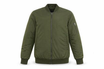 Bernardo Men's Green Bomber Jacket S Lightweight Polyester Zip