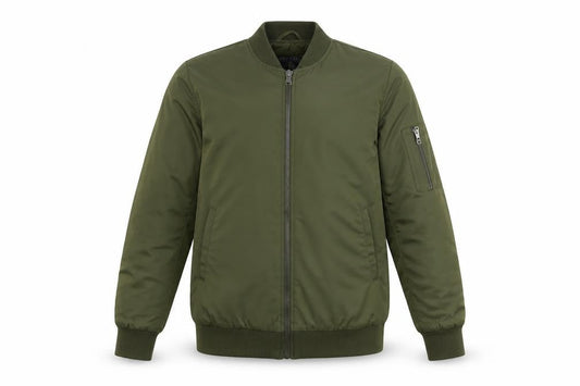 Bernardo Men's Green Bomber Jacket S Lightweight Polyester Zip