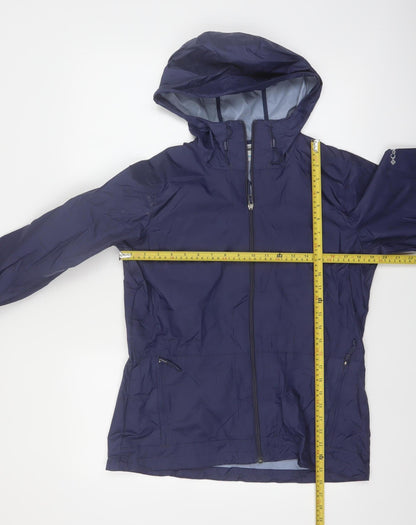 Columbia Women's Blue Waterproof Hooded Rain Jacket Size M