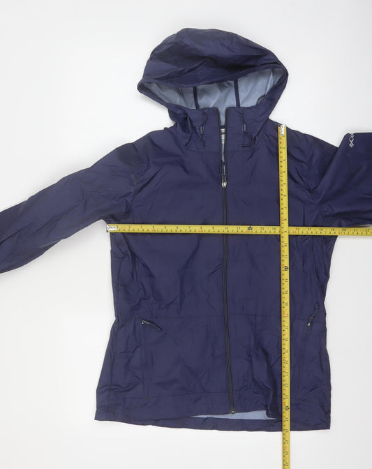 Columbia Women's Blue Waterproof Hooded Rain Jacket Size M